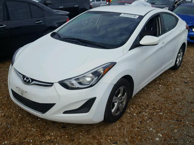 5NPDH4AE7EH512912 - 2014 HYUNDAI ELANTRA SE WHITE photo 2