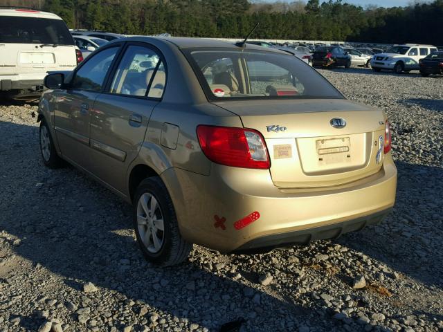 KNADH4A30A6615086 - 2010 KIA RIO LX Ոսկեգույն լուսանկար 3