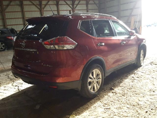 5N1AT2MV3GC770162 - 2016 NISSAN ROGUE S RED photo 4