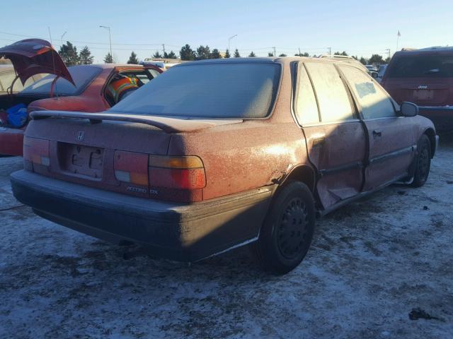 1HGCB7642MA057683 - 1991 HONDA ACCORD DX MAROON photo 4