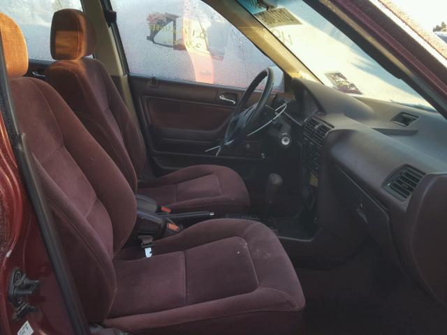 1HGCB7642MA057683 - 1991 HONDA ACCORD DX MAROON photo 5