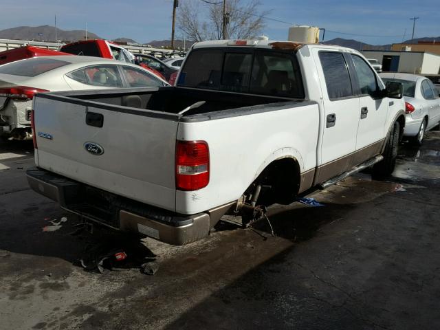 1FTPW12575KD36106 - 2005 FORD F150 SUPER WHITE photo 4