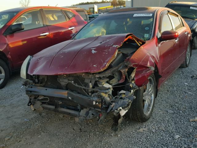 1N4BA41E54C811696 - 2004 NISSAN MAXIMA SE RED photo 2