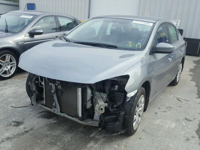 3N1AB7AP7DL726887 - 2013 NISSAN SENTRA S GRAY photo 2