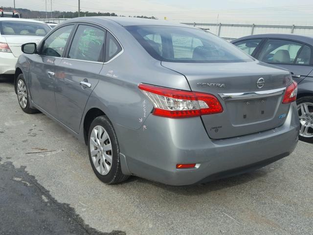 3N1AB7AP7DL726887 - 2013 NISSAN SENTRA S GRAY photo 3