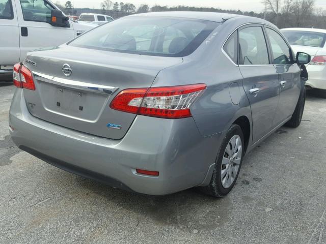 3N1AB7AP7DL726887 - 2013 NISSAN SENTRA S GRAY photo 4