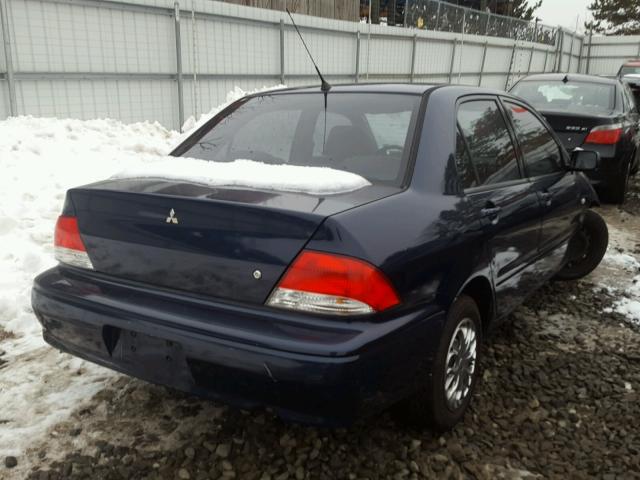 JA3AJ26E82U029773 - 2002 MITSUBISHI LANCER ES BLUE photo 4