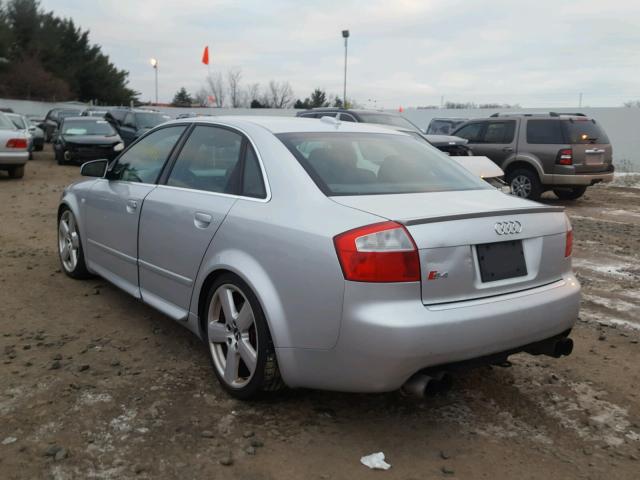 WAUPL68E05A047780 - 2005 AUDI S4 SILVER photo 3