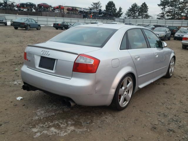 WAUPL68E05A047780 - 2005 AUDI S4 SILVER photo 4