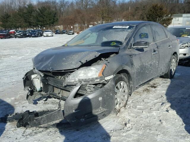 3N1AB7AP8FY243012 - 2015 NISSAN SENTRA S CHARCOAL photo 2