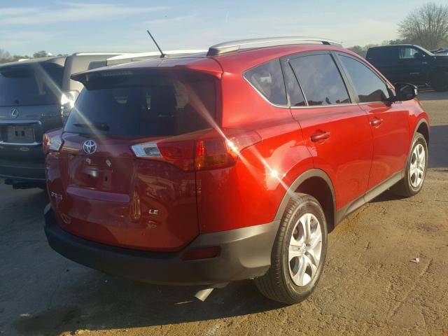 2T3ZFREV1DW053645 - 2013 TOYOTA RAV4 LE RED photo 4