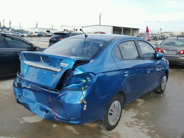 ML32F3FJ8HHF12648 - 2017 MITSUBISHI MIRAGE G4 BLUE photo 4