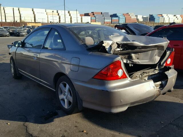 1HGEM22095L049403 - 2005 HONDA CIVIC EX CHARCOAL photo 3