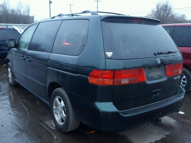 2HKRL18681H577053 - 2001 HONDA ODYSSEY EX GREEN photo 3