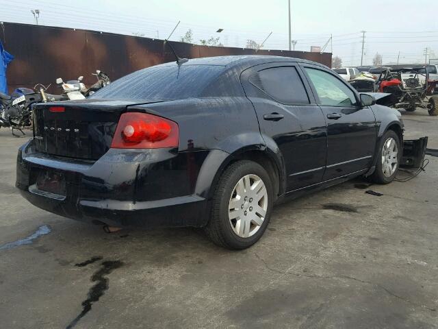 1C3CDZABXCN274873 - 2012 DODGE AVENGER SE BLACK photo 4