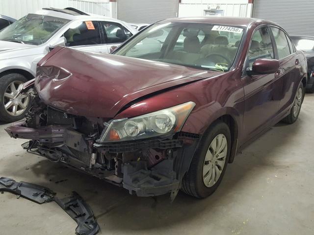 1HGCP2F39BA056636 - 2011 HONDA ACCORD LX MAROON photo 2