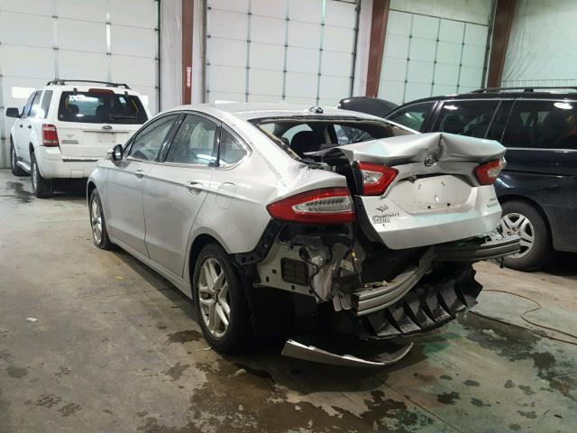 3FA6P0HR8DR141970 - 2013 FORD FUSION SE SILVER photo 3