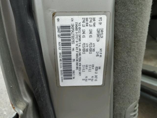 1B4GP54L2TB297953 - 1996 DODGE GRAND CARA GRAY photo 10