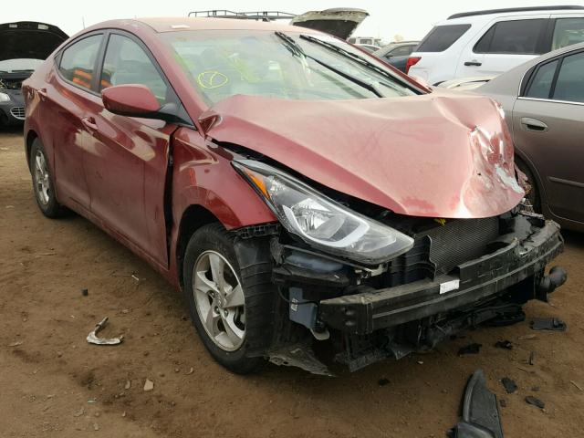 5NPDH4AE3FH651226 - 2015 HYUNDAI ELANTRA SE RED photo 1