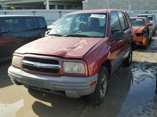 2CNBJ13C0Y6910473 - 2000 CHEVROLET TRACKER MAROON photo 2