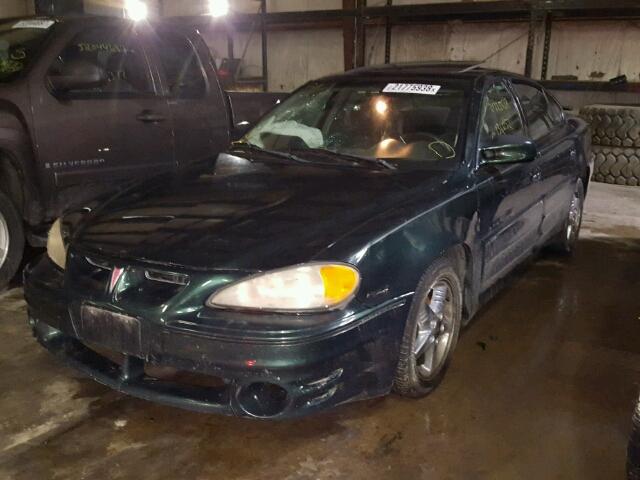 1G2NW52E51C277077 - 2001 PONTIAC GRAND AM G GREEN photo 2