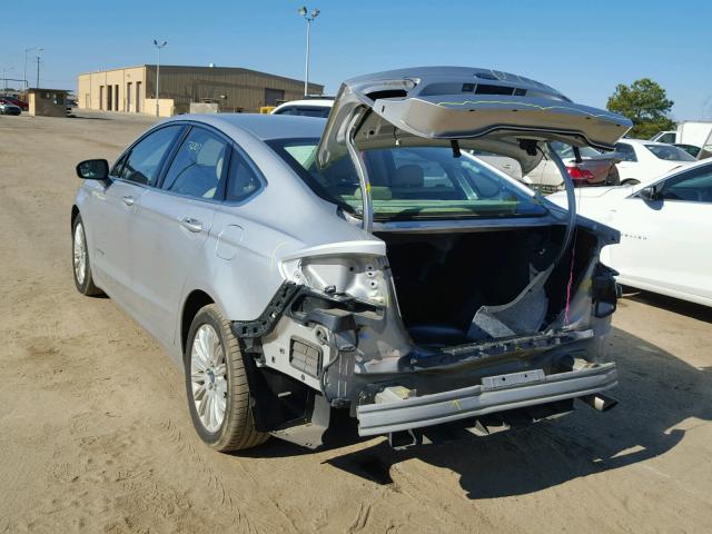 3FA6P0LU4DR218037 - 2013 FORD FUSION SE SILVER photo 3