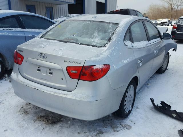 KMHDU46D57U175740 - 2007 HYUNDAI ELANTRA GL SILVER photo 4