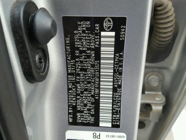 4T1BF1FK8FU913575 - 2015 TOYOTA CAMRY LE SILVER photo 10