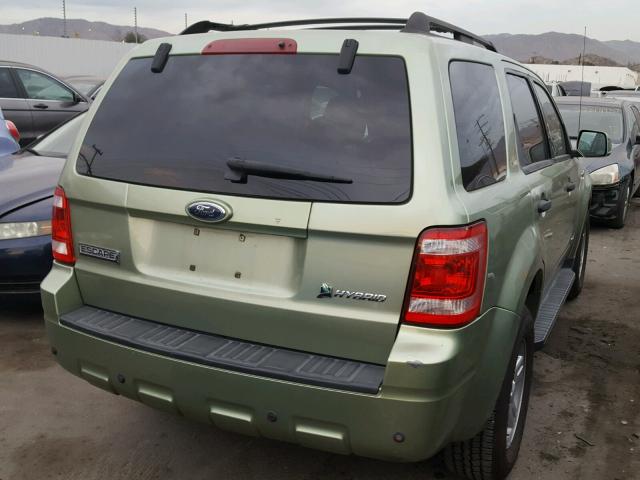 1FMCU49HX8KB91228 - 2008 FORD ESCAPE HEV GREEN photo 4