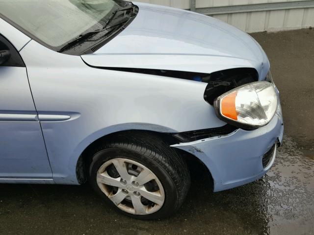 KMHCN4AC3BU615633 - 2011 HYUNDAI ACCENT GLS BLUE photo 9