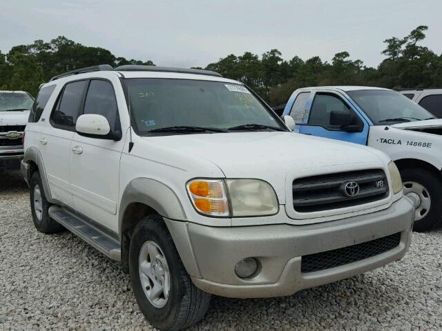 5TDZT34A52S105295 - 2002 TOYOTA SEQUOIA SR WHITE photo 1