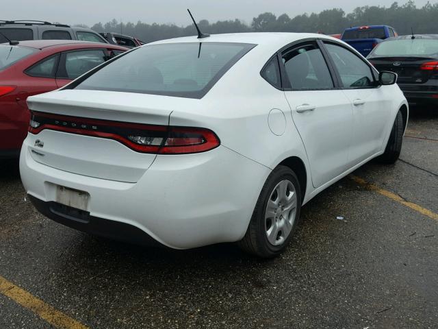 1C3CDFAA7FD415446 - 2015 DODGE DART SE WHITE photo 4