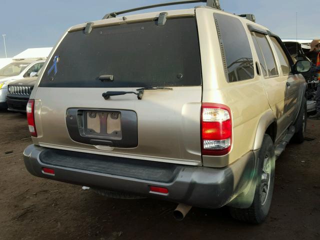 JN8DR07Y21W508184 - 2001 NISSAN PATHFINDER GOLD photo 4