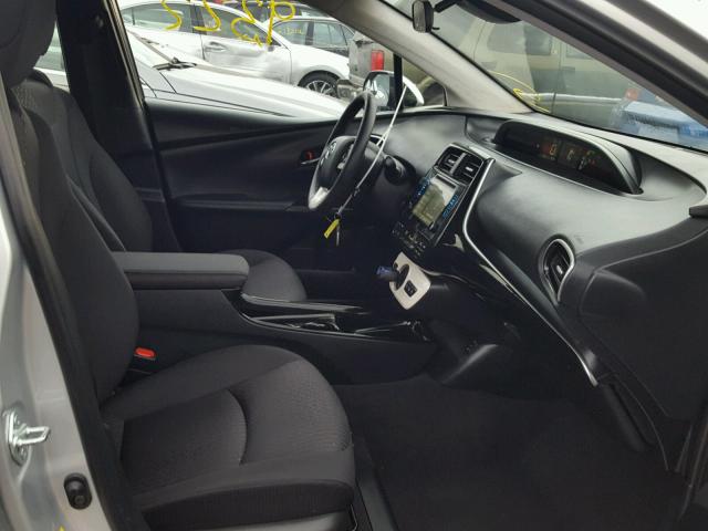 JTDKARFP3H3001538 - 2017 TOYOTA PRIUS PRIM ვერცხლისფერი ფოტო 5