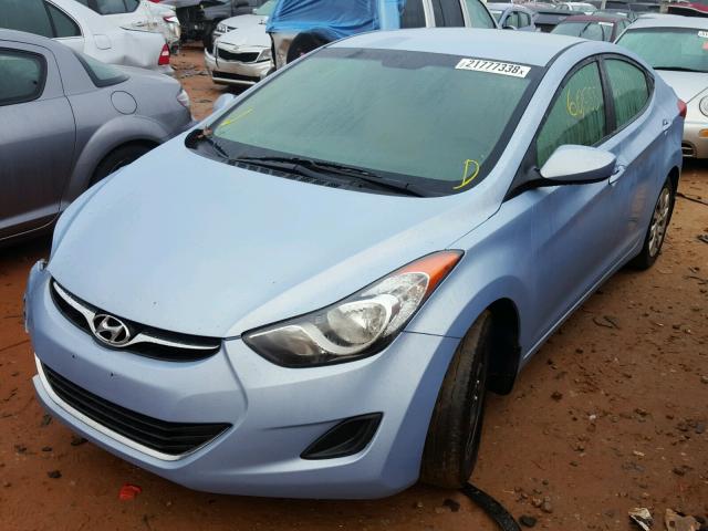 KMHDH4AE0DU561076 - 2013 HYUNDAI ELANTRA GL BLUE photo 2