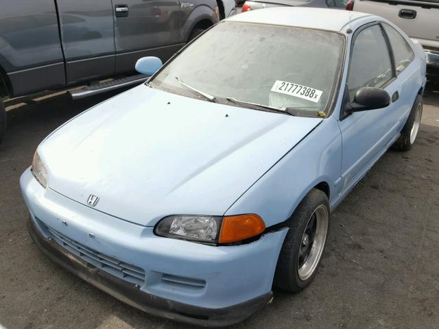 2HGEJ2220SH519465 - 1995 HONDA CIVIC DX BLUE photo 2