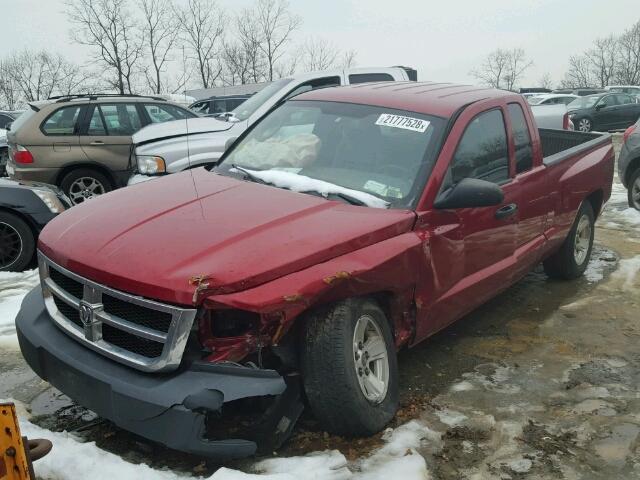 1D7HW32K48S522511 - 2008 DODGE DAKOTA SXT RED photo 2