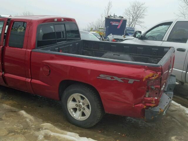 1D7HW32K48S522511 - 2008 DODGE DAKOTA SXT RED photo 3