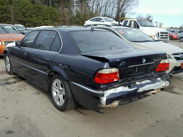 WBAGH83491DP31697 - 2001 BMW 740 IL BLUE photo 3