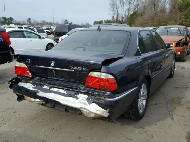 WBAGH83491DP31697 - 2001 BMW 740 IL BLUE photo 4