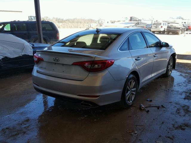 5NPE24AF6GH265173 - 2016 HYUNDAI SONATA SE SILVER photo 4