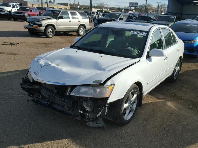 5NPEU46F96H080763 - 2006 HYUNDAI SONATA GLS WHITE photo 2