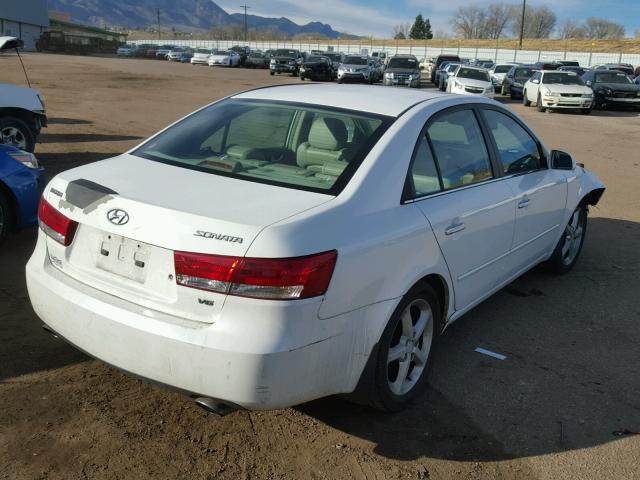 5NPEU46F96H080763 - 2006 HYUNDAI SONATA GLS WHITE photo 4