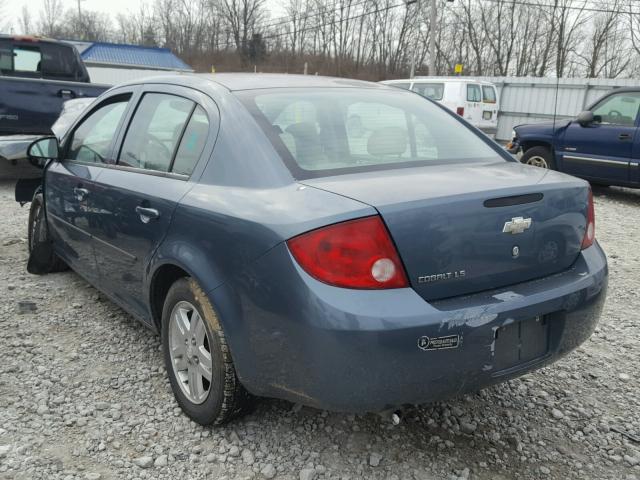 1G1AL52F257519049 - 2005 CHEVROLET COBALT LS BLUE photo 3