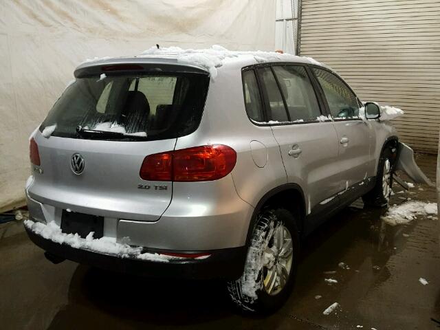 WVGAV3AX3DW622223 - 2013 VOLKSWAGEN TIGUAN S SILVER photo 4