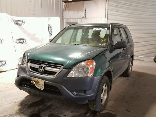 JHLRD78484C019690 - 2004 HONDA CR-V LX GREEN photo 2