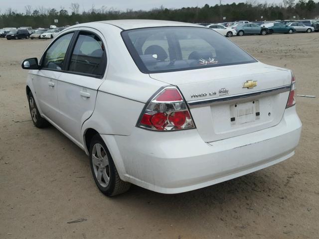 KL1TD56668B083239 - 2008 CHEVROLET AVEO BASE WHITE photo 3