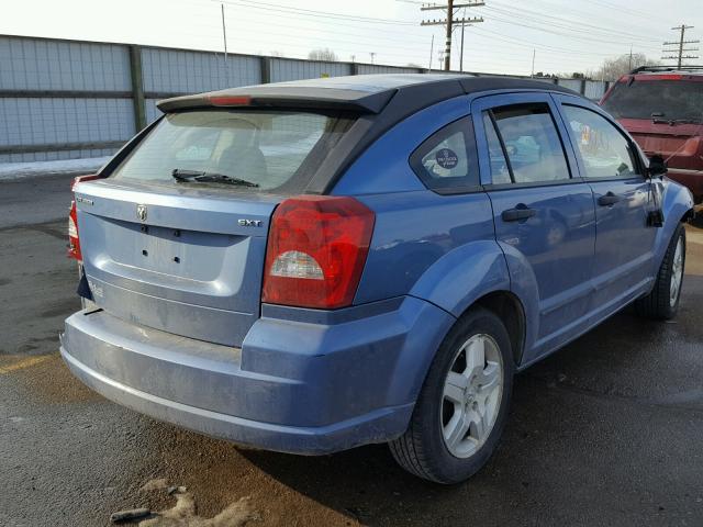 1B3HB48B17D380853 - 2007 DODGE CALIBER SX BLUE photo 4