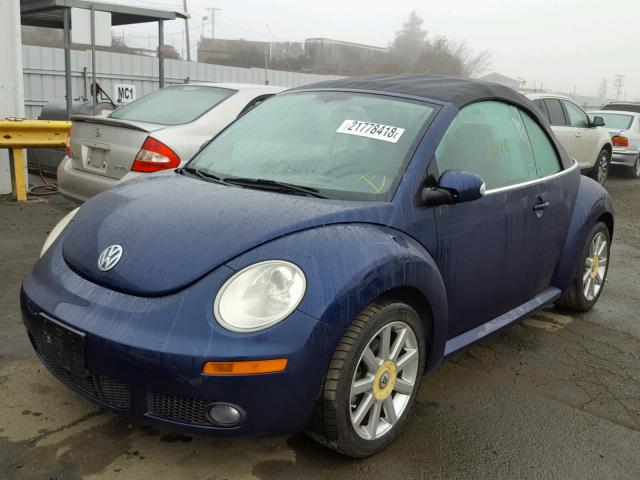 3VWSF31Y16M302168 - 2006 VOLKSWAGEN NEW BEETLE BLUE photo 2