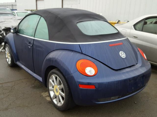 3VWSF31Y16M302168 - 2006 VOLKSWAGEN NEW BEETLE 蓝色 照片 3
